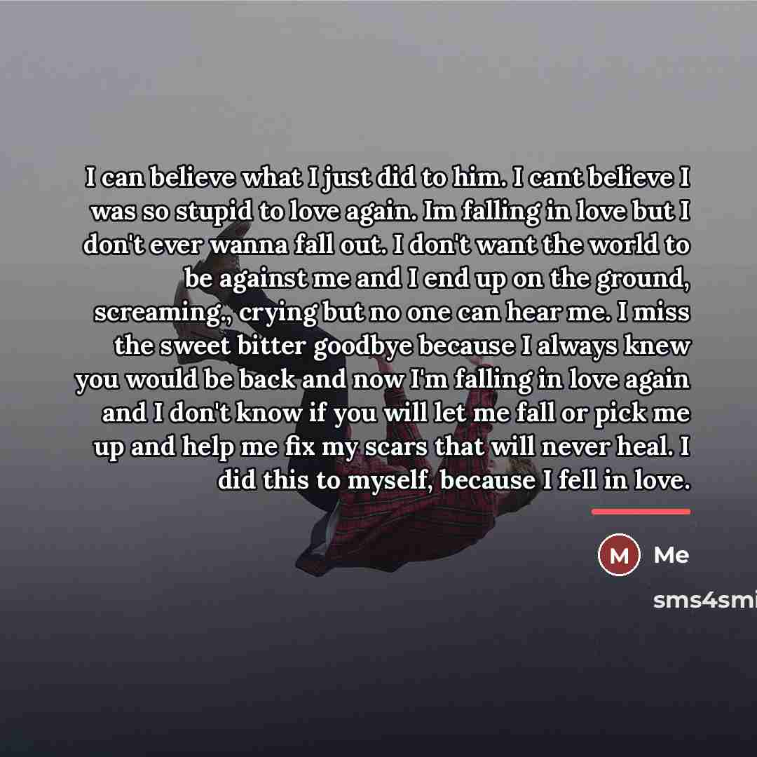 “I can believe what I just did to him. I…” quote by Me