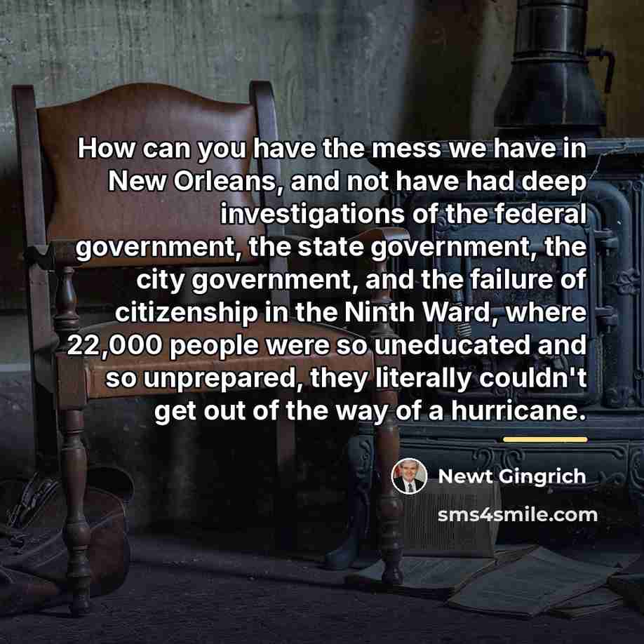 “How can you have the mess we have in New…” quote by Newt Gingrich