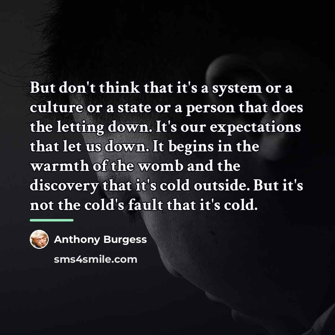 “But don't think that it's a system or a culture…” quote by Anthony Burgess