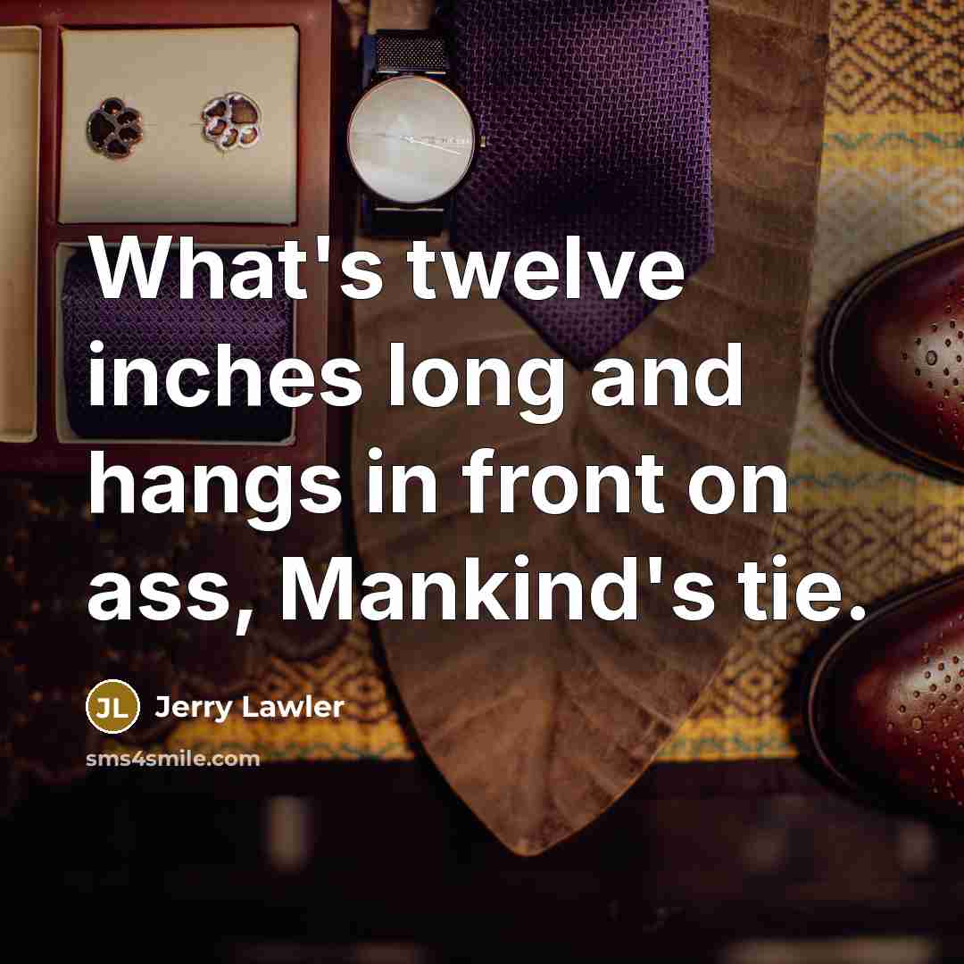 “What's twelve inches long and hangs in front on ass,…” quote by Jerry Lawler