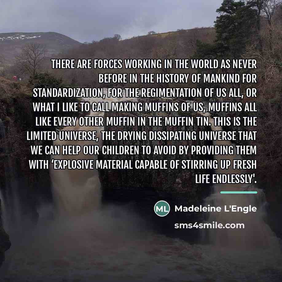 “There are forces working in the world as never before…” quote by Madeleine L'Engle