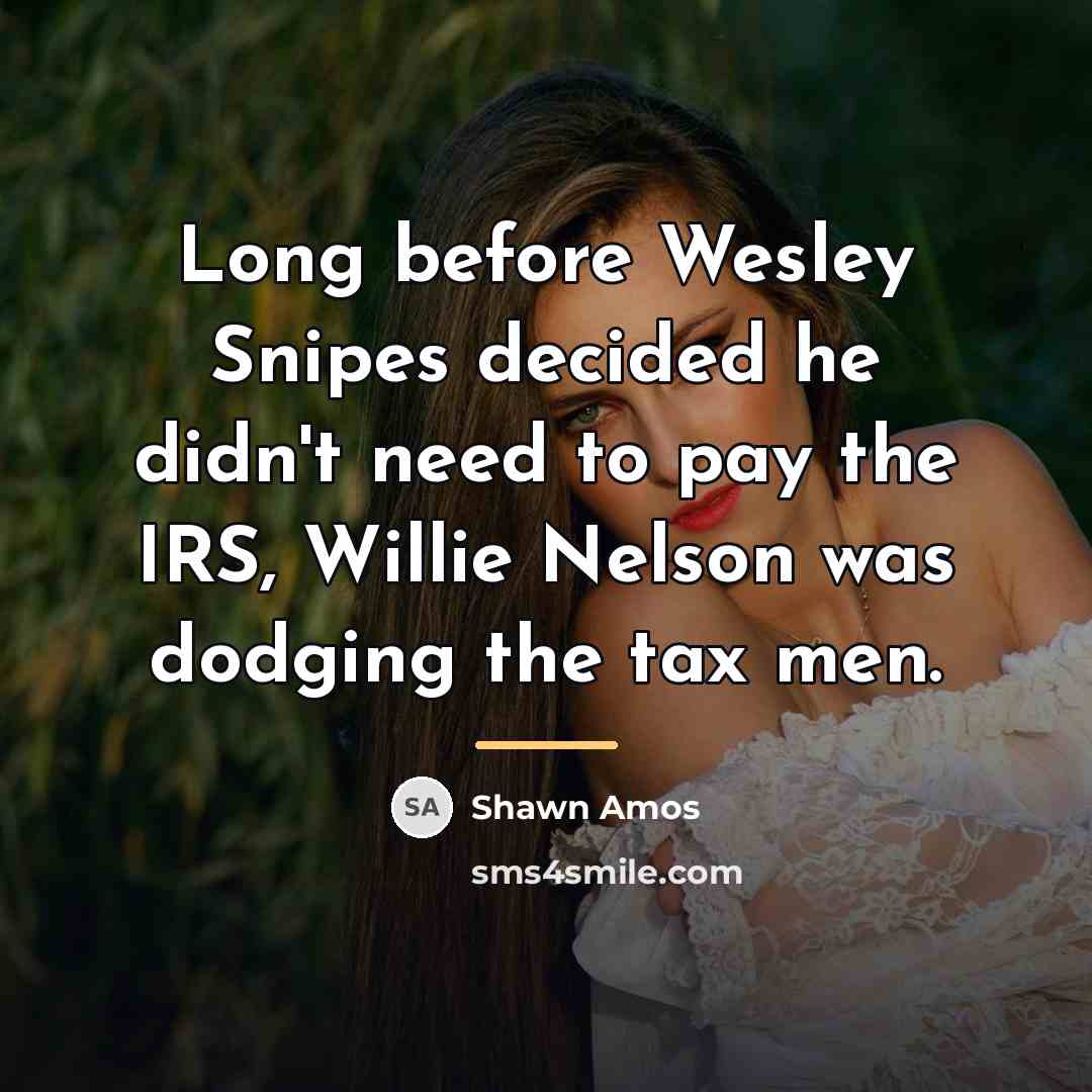 “Long before Wesley Snipes decided he didn't need to pay…” quote by Shawn Amos
