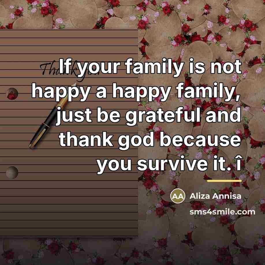 “If your family is not happy a happy family, just…” quote by Aliza Annisa