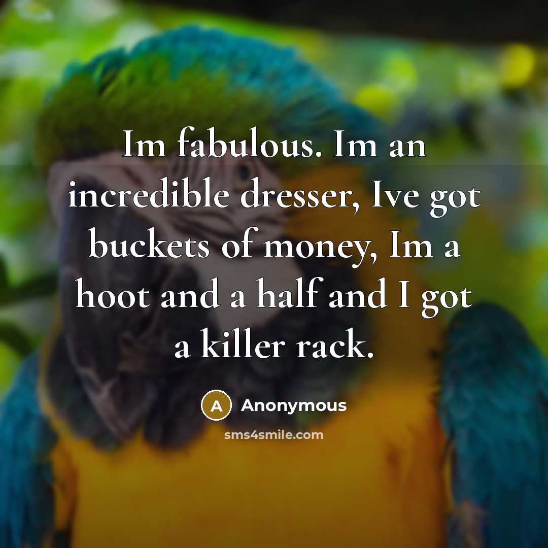 “Im fabulous. Im an incredible dresser, Ive got buckets of…” quote by Anonymous