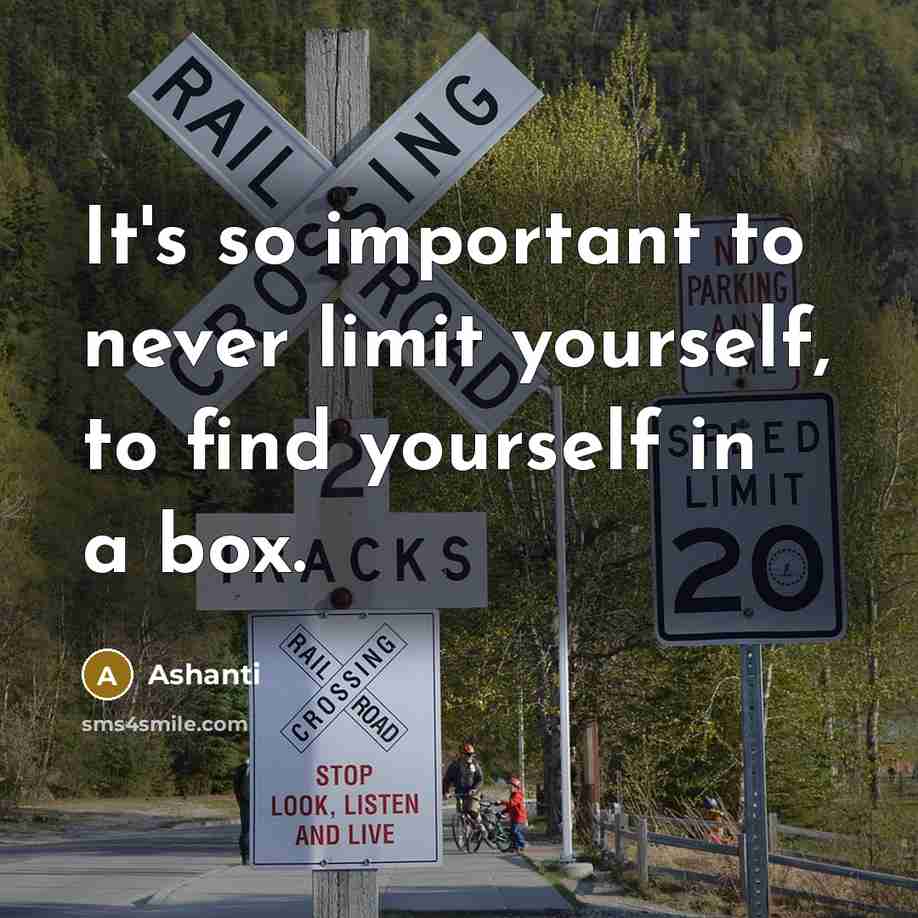 “It's so important to never limit yourself, to find yourself…” quote by Ashanti