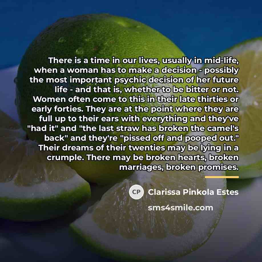 “There is a time in our lives, usually in mid-life,…” quote by Clarissa Pinkola Estes