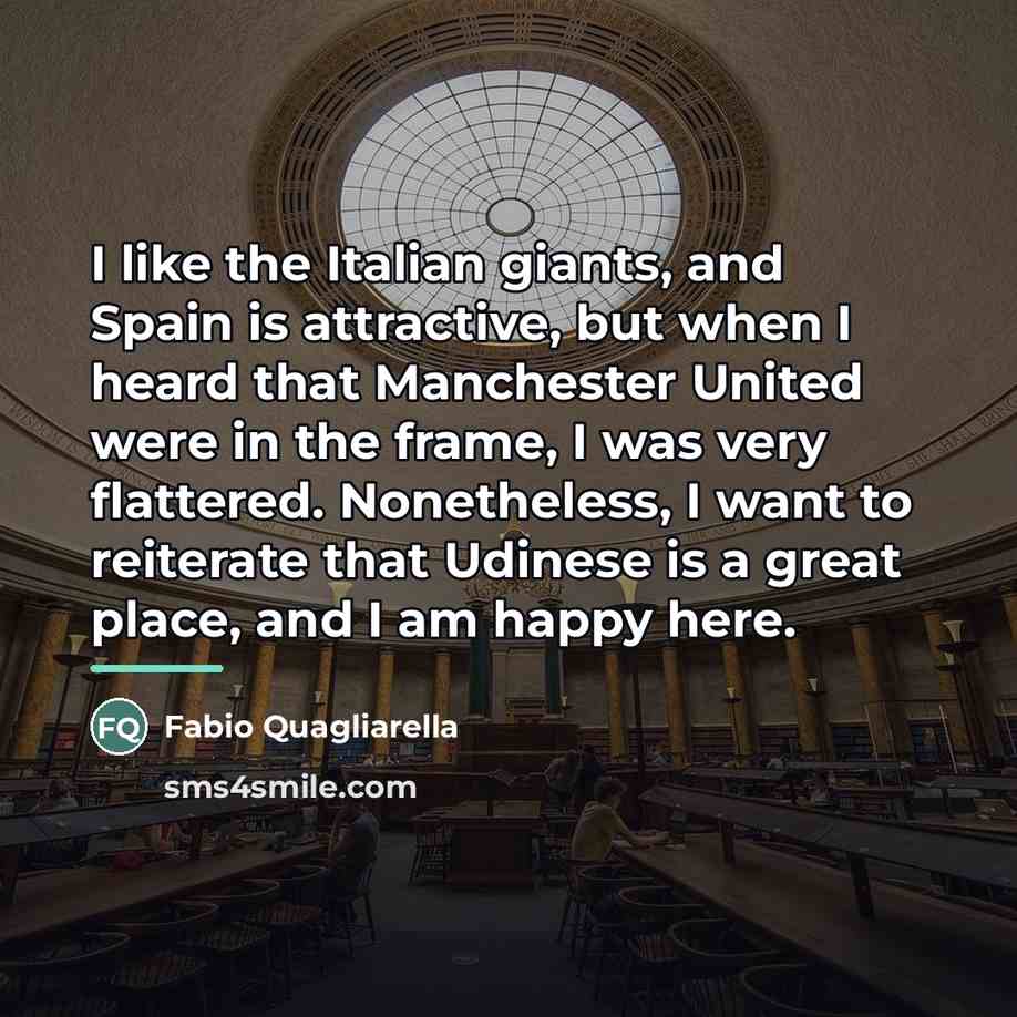 “I like the Italian giants, and Spain is attractive, but…” quote by Fabio Quagliarella