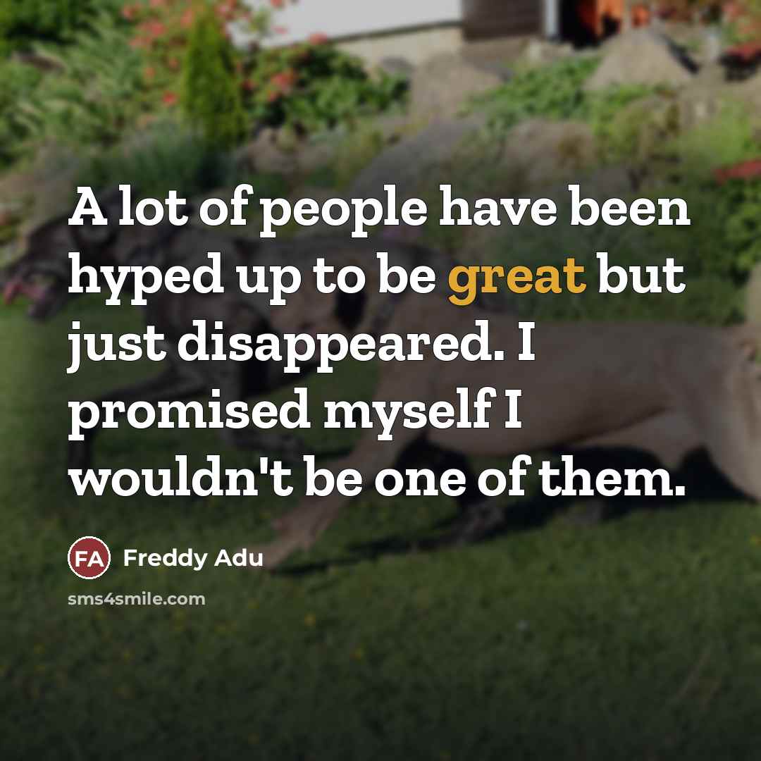 “A lot of people have been hyped up to be…” quote by Freddy Adu