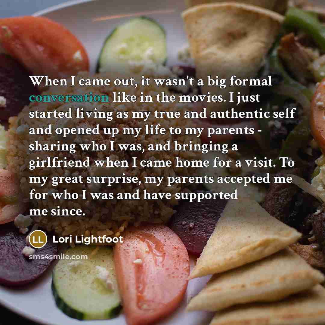 “When I came out, it wasn't a big formal conversation…” quote by Lori Lightfoot