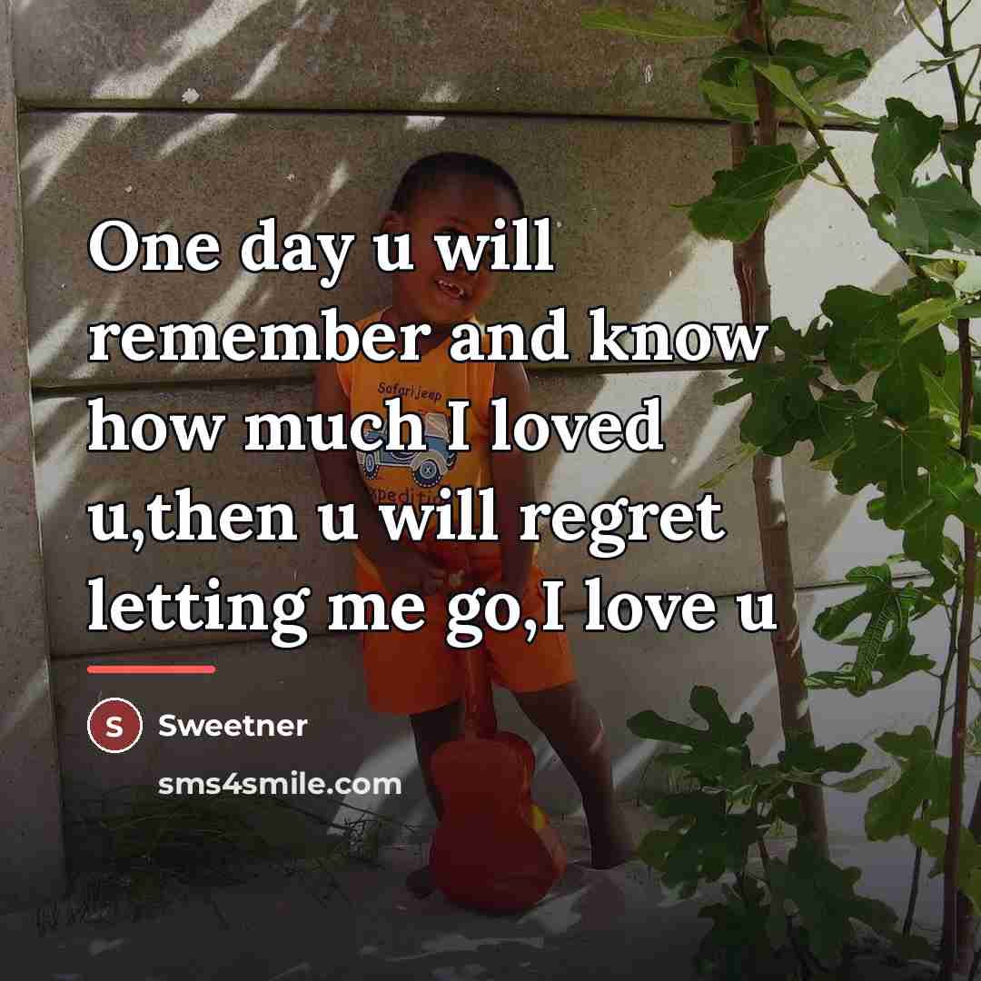 “One day u will remember and know how much I…” quote by Sweetner