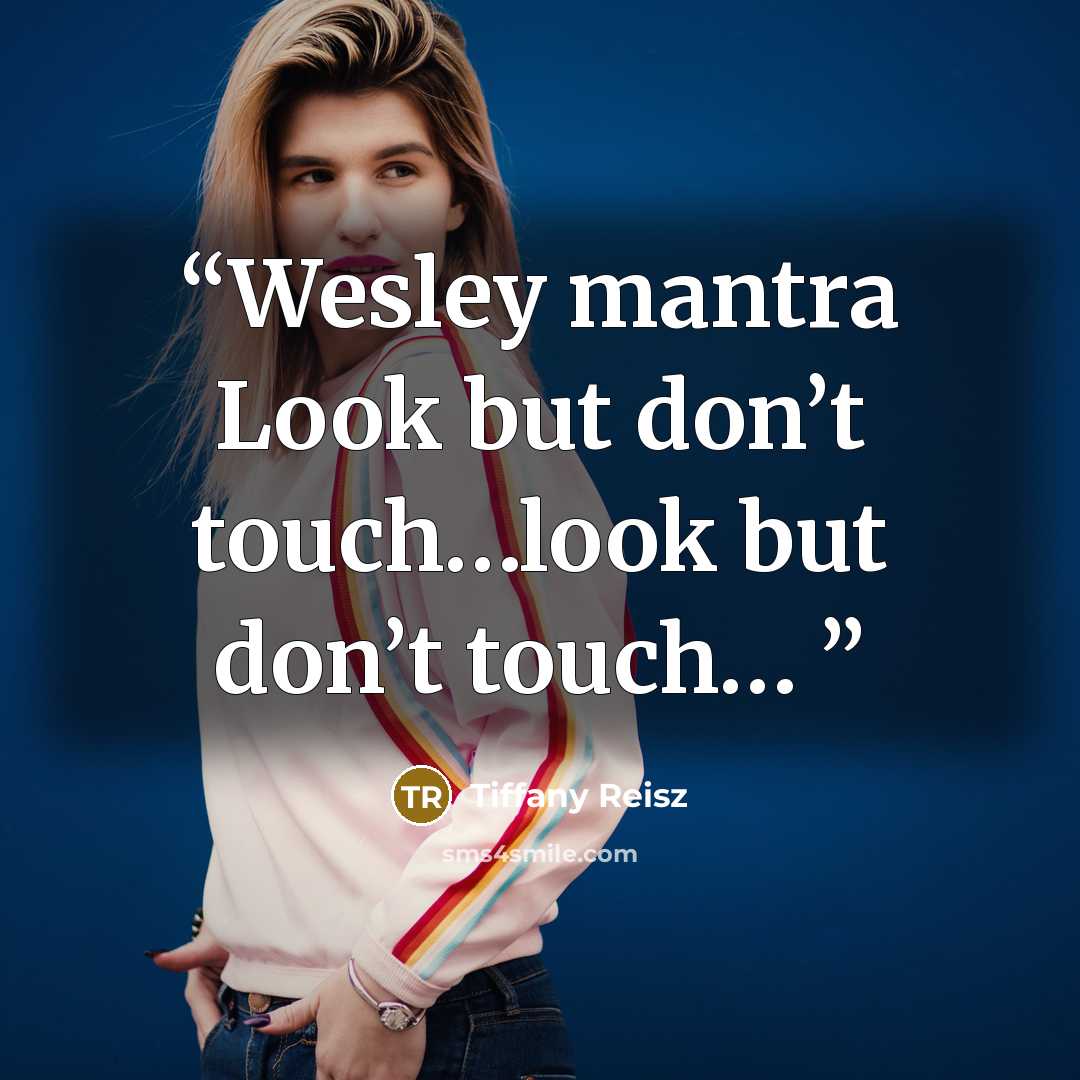 “Wesley mantra Look but don’t touch…look but don’t touch…” quote by Tiffany Reisz