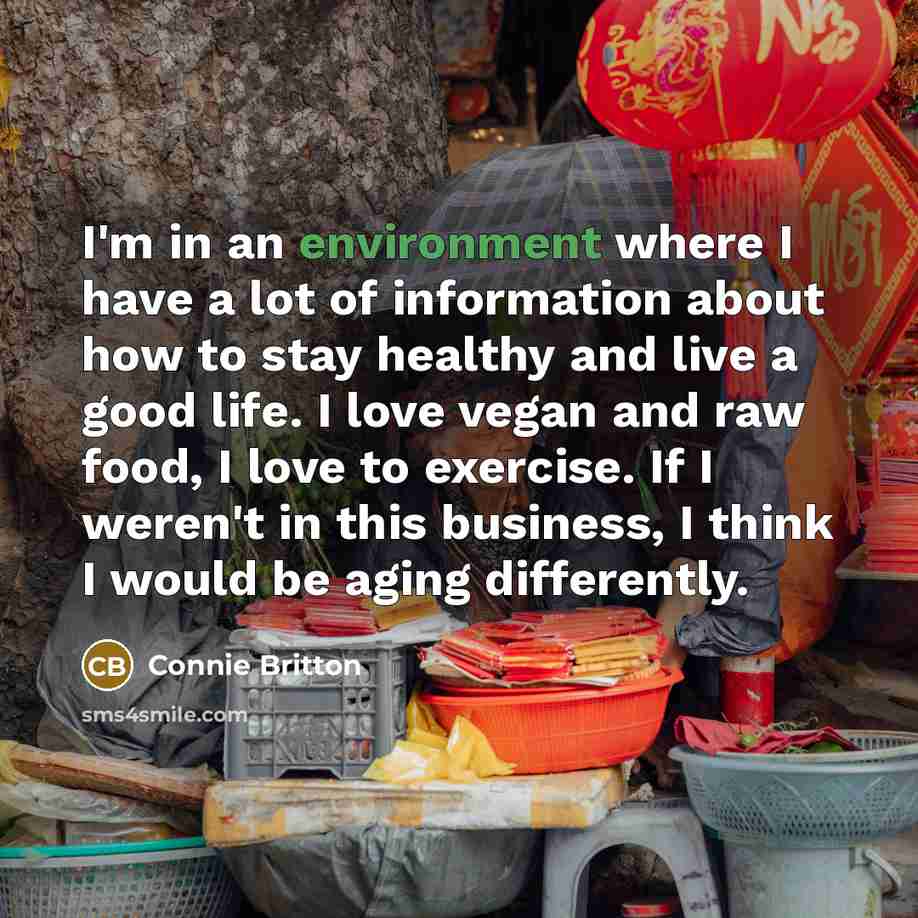 “I'm in an environment where I have a lot of…” quote by Connie Britton