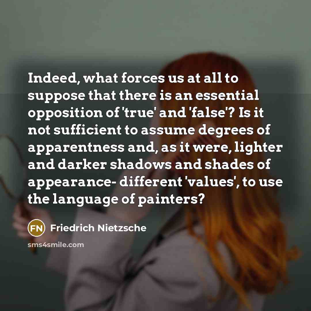 “Indeed, what forces us at all to suppose that there…” quote by Friedrich Nietzsche