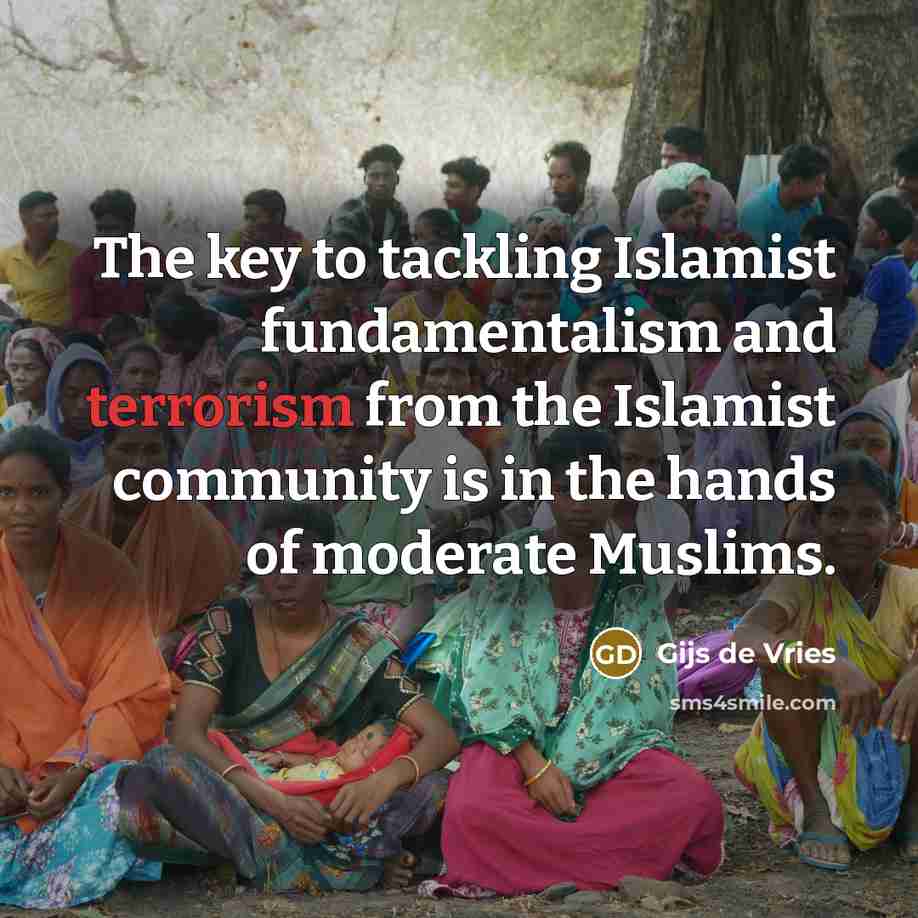 “The key to tackling Islamist fundamentalism and terrorism from the…” quote by Gijs de Vries