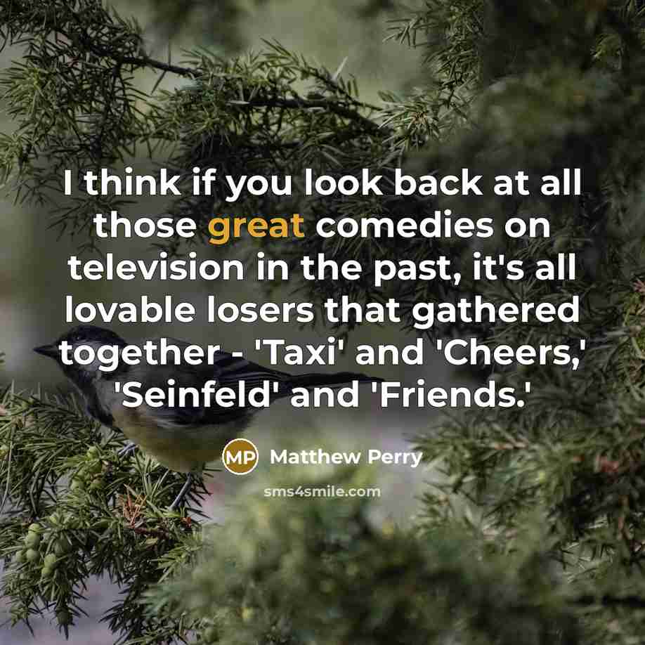 “I think if you look back at all those great…” quote by Matthew Perry