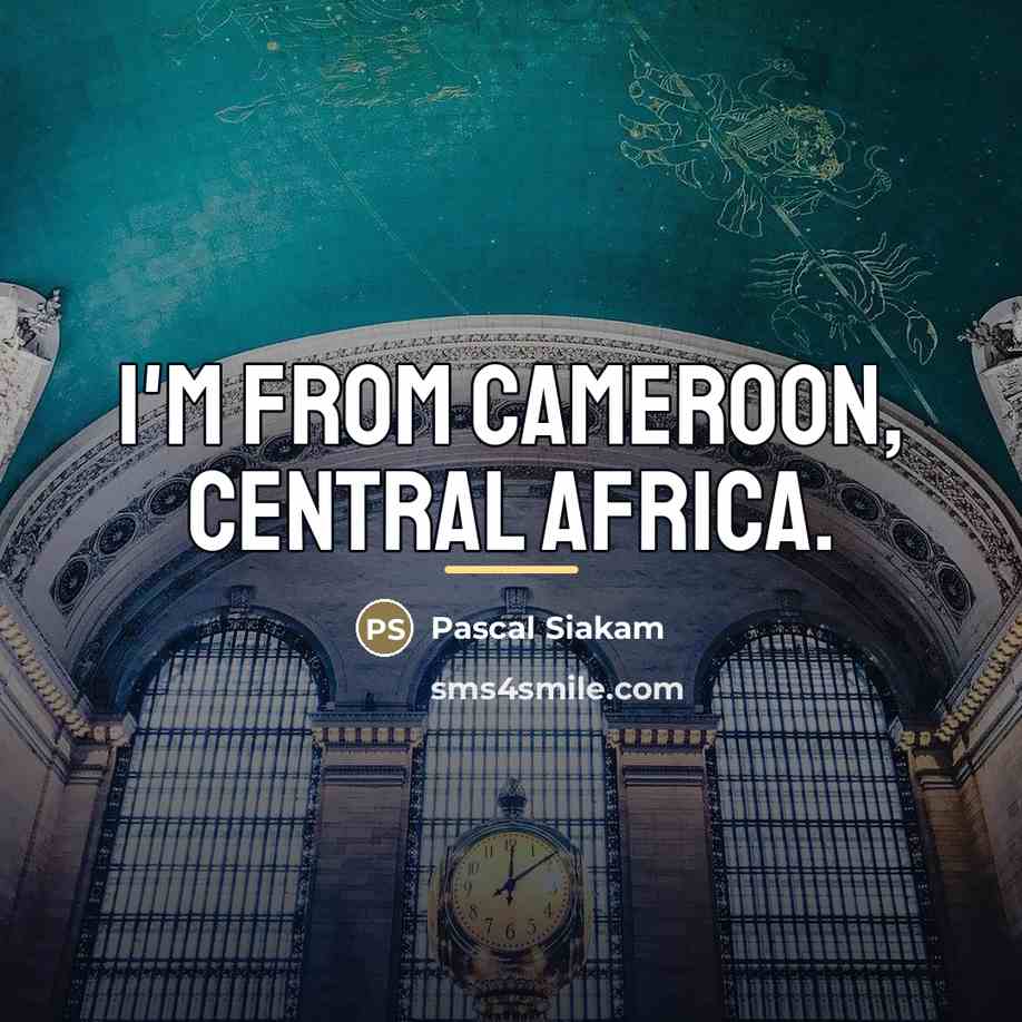 “I'm from Cameroon, Central Africa.…” quote by Pascal Siakam