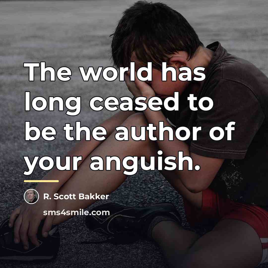 “The world has long ceased to be the author of…” quote by R. Scott Bakker