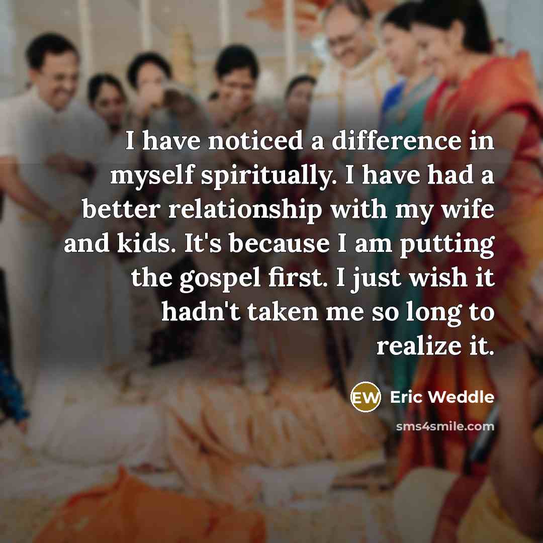 “I have noticed a difference in myself spiritually. I have…” quote by Eric Weddle