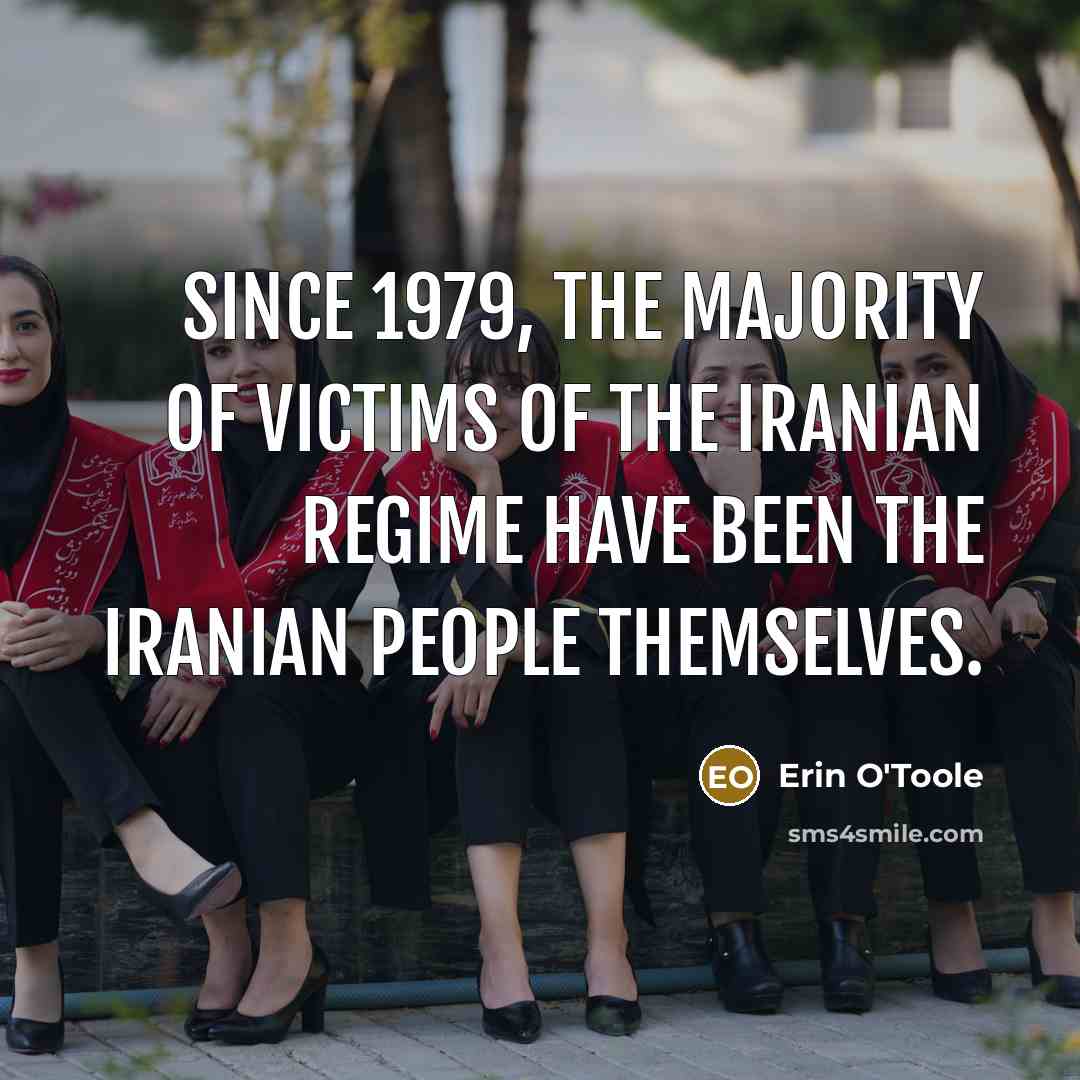“Since 1979, the majority of victims of the Iranian regime…” quote by Erin O'Toole