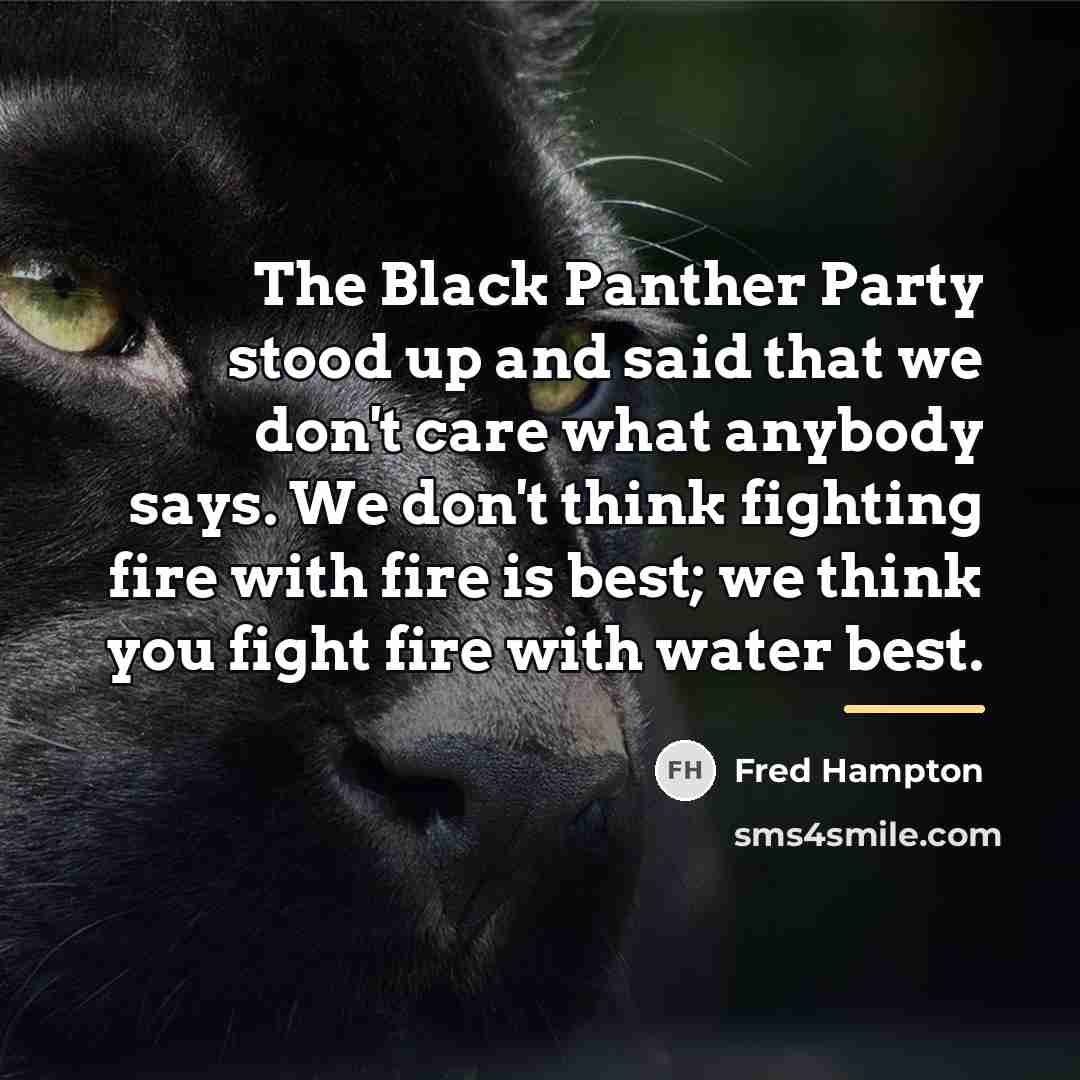 “The Black Panther Party stood up and said that we…” quote by Fred Hampton