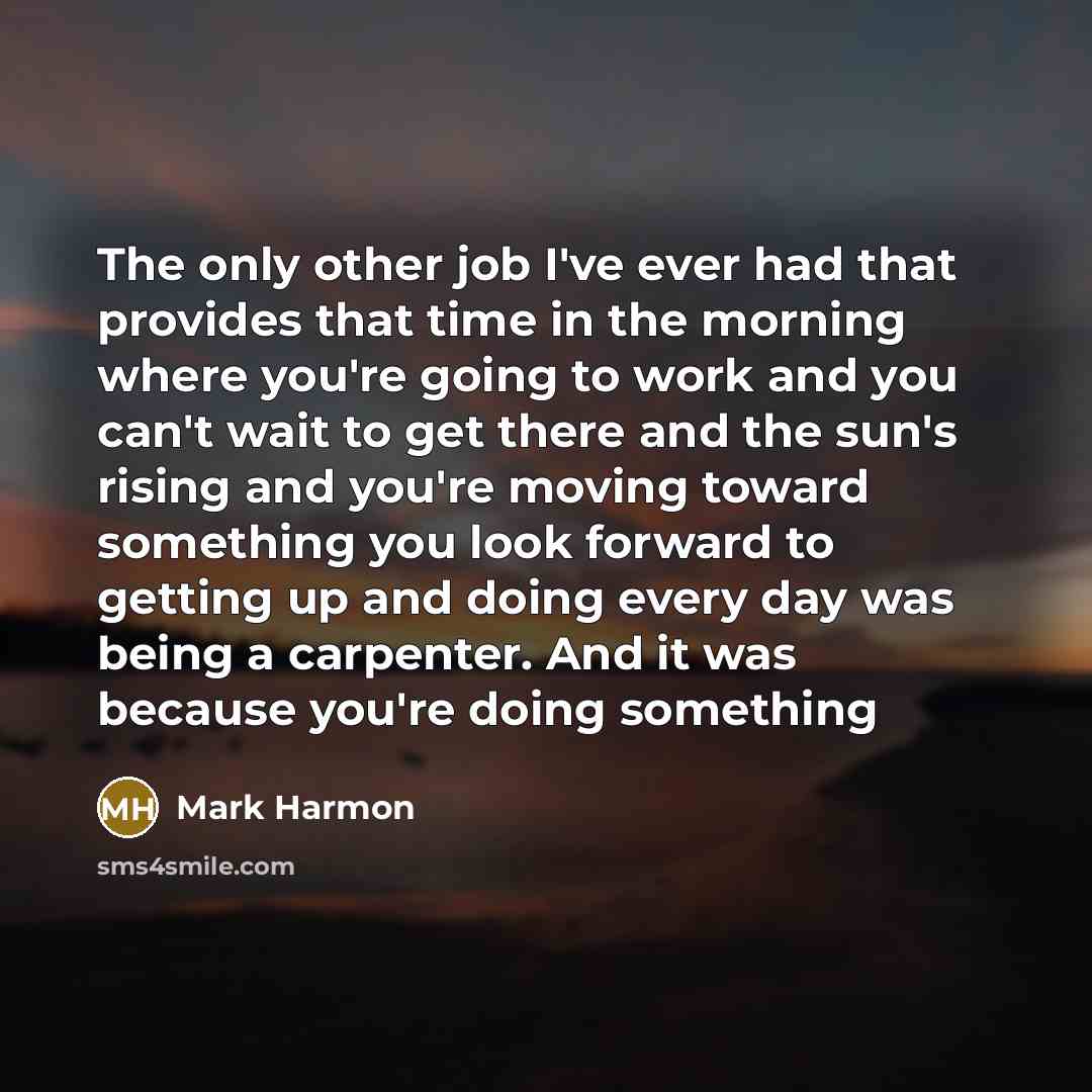“The only other job I've ever had that provides that…” quote by Mark Harmon