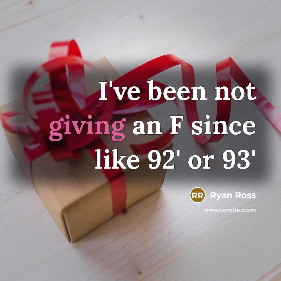 “I've been not giving an F since like 92' or…” quote by Ryan Ross