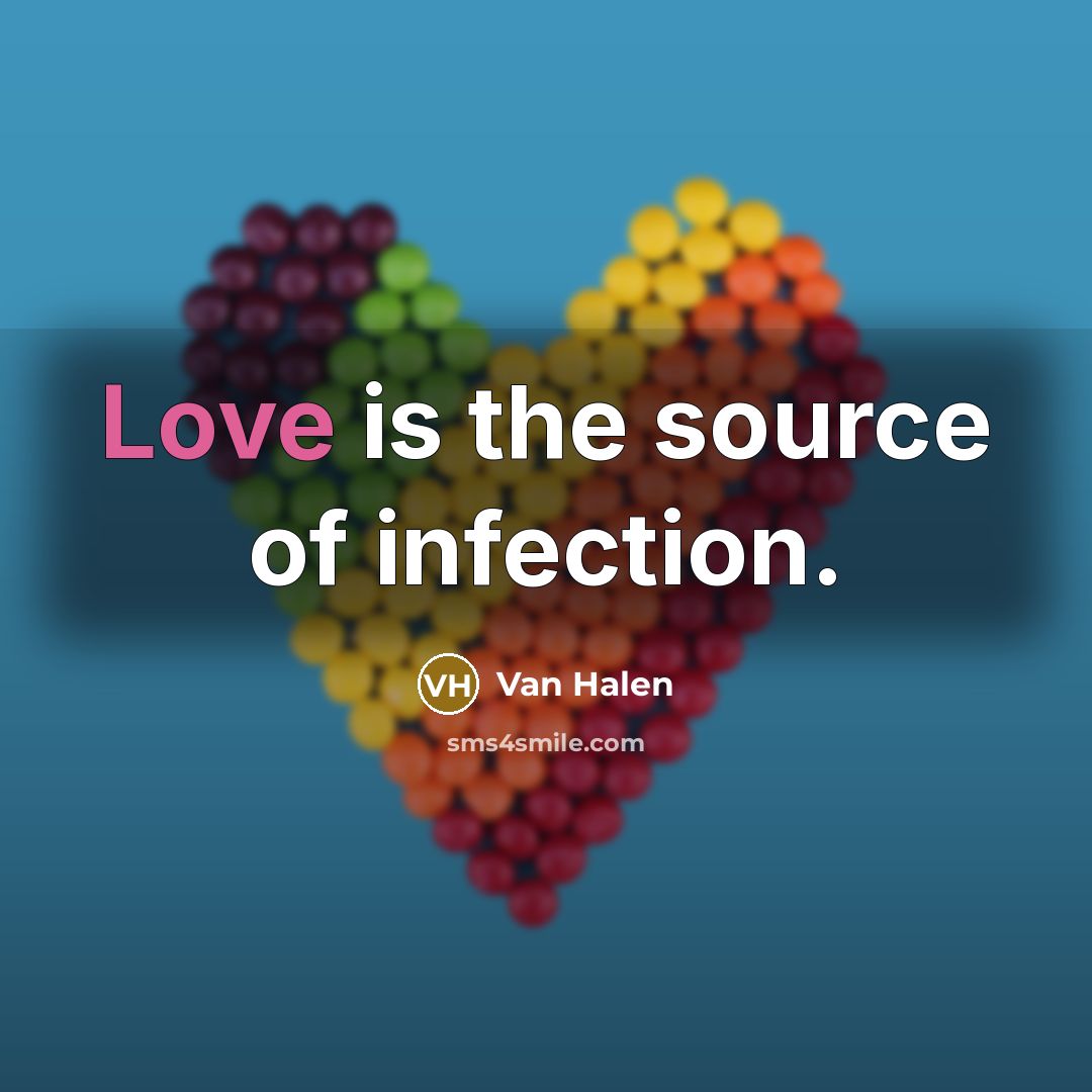 “Love is the source of infection.…” quote by Van Halen
