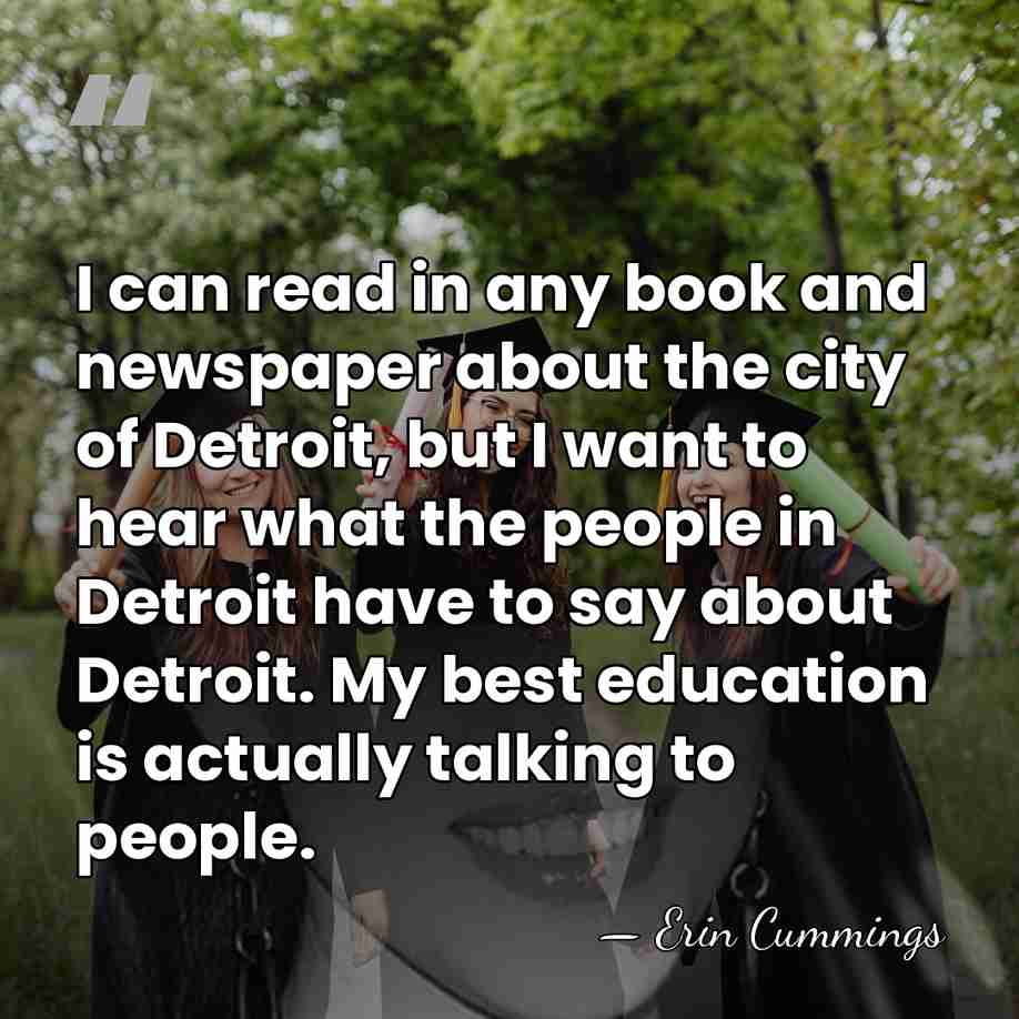 I can read in any book and newspaper about the city of&hellip; - Erin Cummings