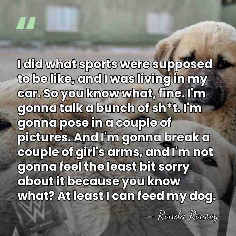 I did what sports were supposed to be like, and I was&hellip; - Ronda Rousey