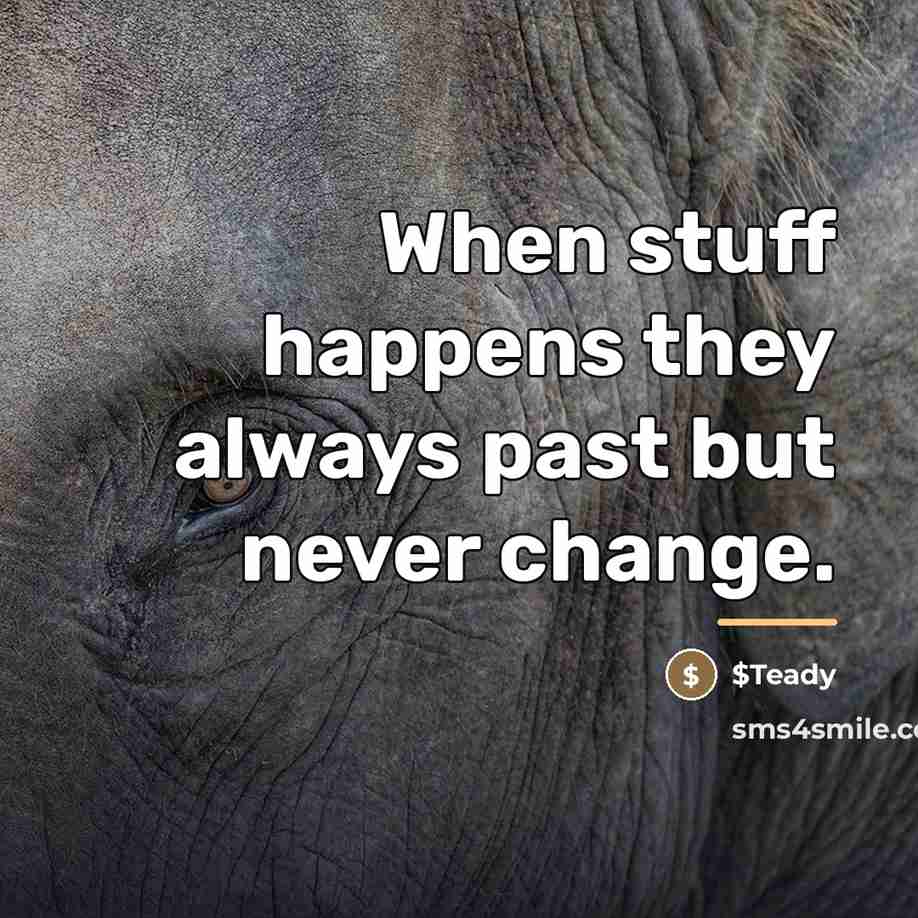 “When stuff happens they always past but never change.…” quote by $Teady