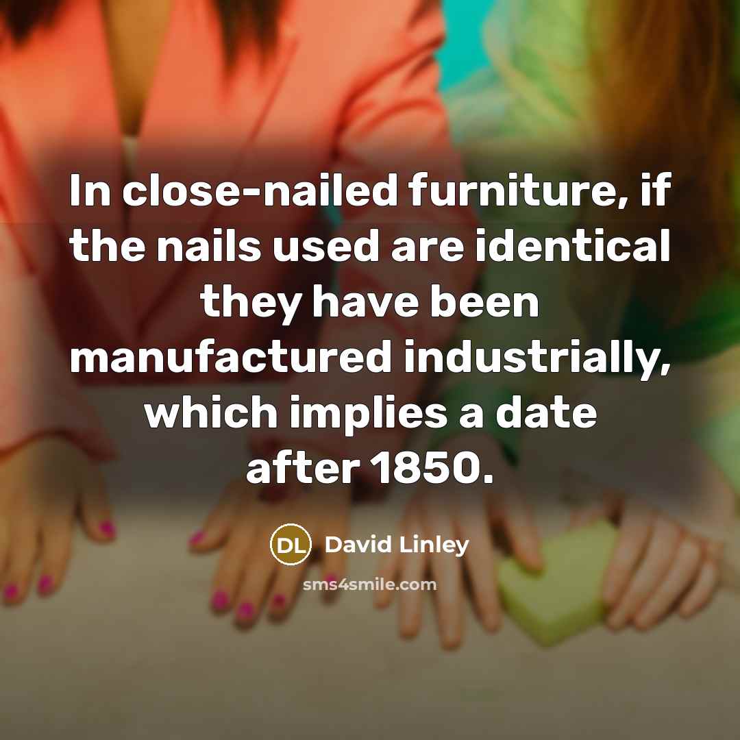 “In close-nailed furniture, if the nails used are identical they…” quote by David Linley