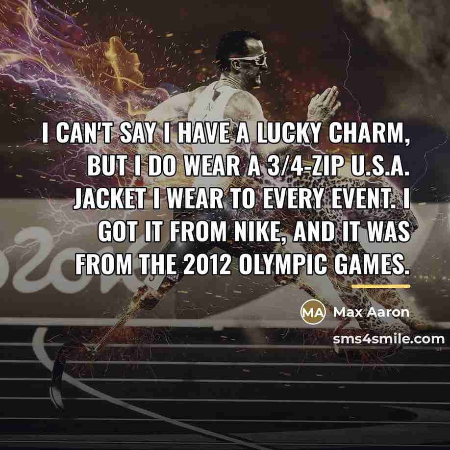 “I can't say I have a lucky charm, but I…” quote by Max Aaron