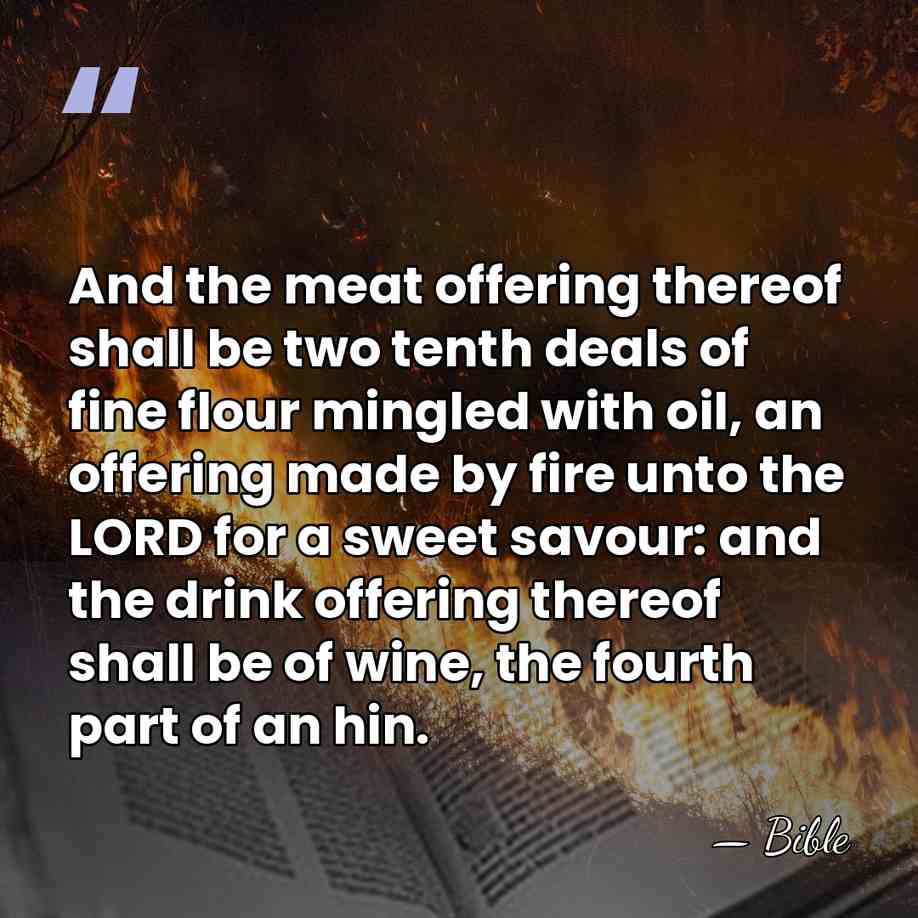 And the meat offering thereof shall be two tenth deals of fine&hellip; - Bible