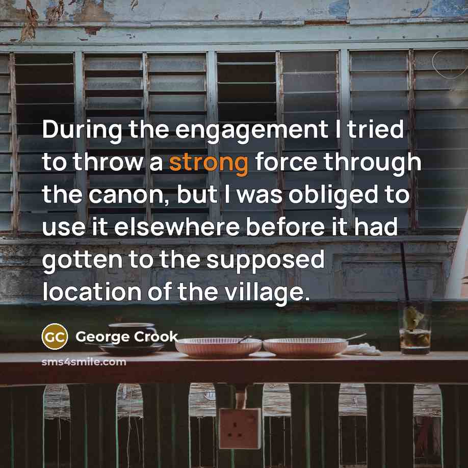 “During the engagement I tried to throw a strong force…” quote by George Crook