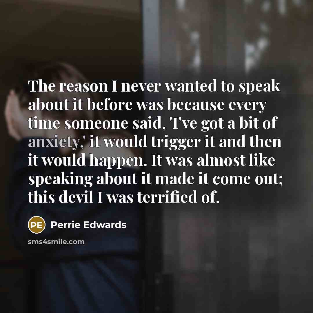 “The reason I never wanted to speak about it before…” quote by Perrie Edwards