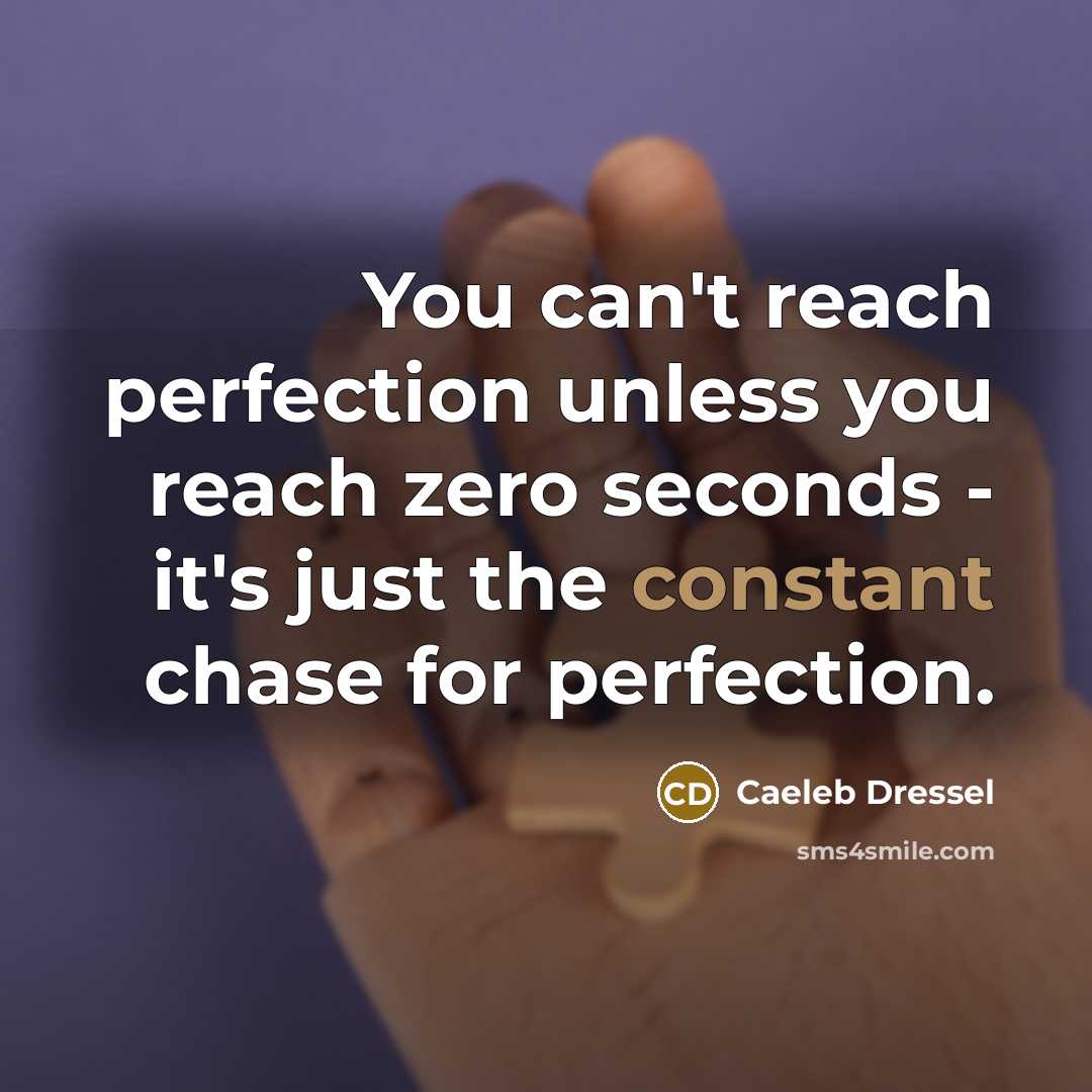 “You can't reach perfection unless you reach zero seconds -…” quote by Caeleb Dressel
