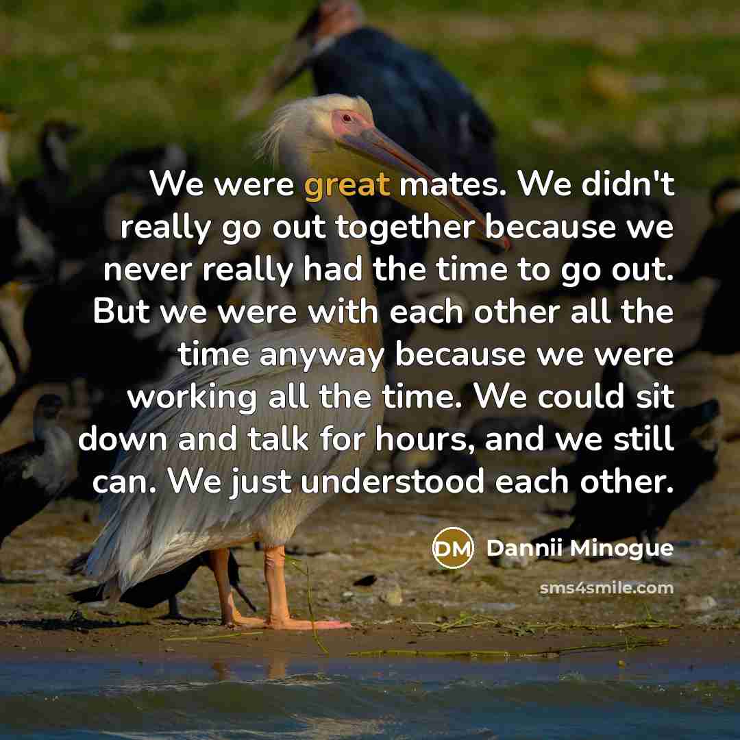 “We were great mates. We didn't really go out together…” quote by Dannii Minogue