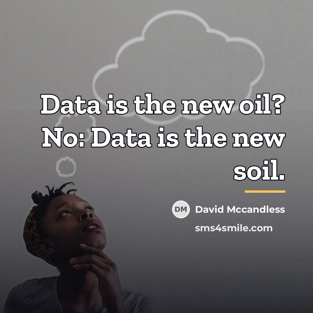 “Data is the new oil? No: Data is the new…” quote by David Mccandless