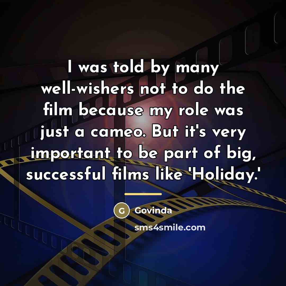 “I was told by many well-wishers not to do the…” quote by Govinda