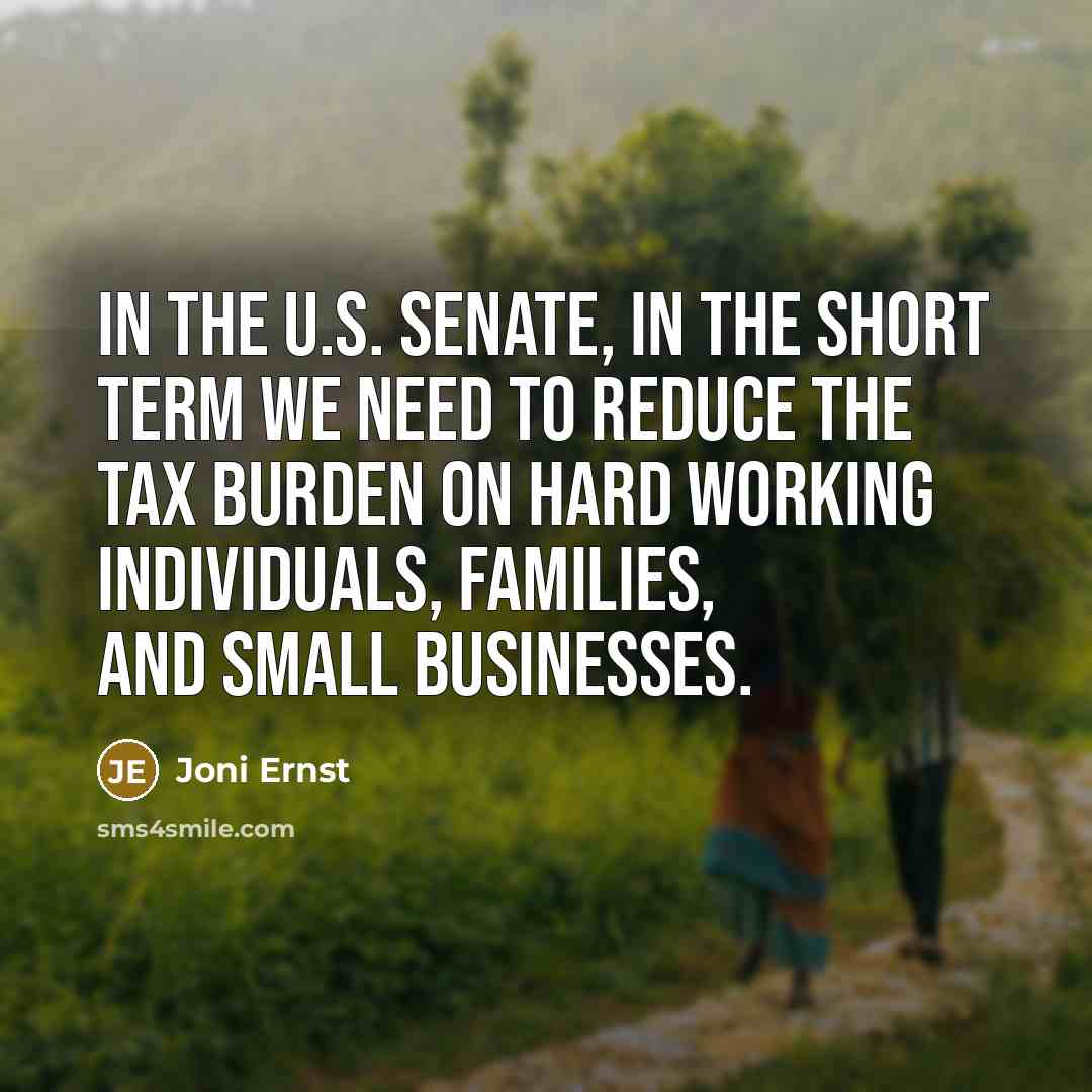 “In the U.S. Senate, in the short term we need…” quote by Joni Ernst
