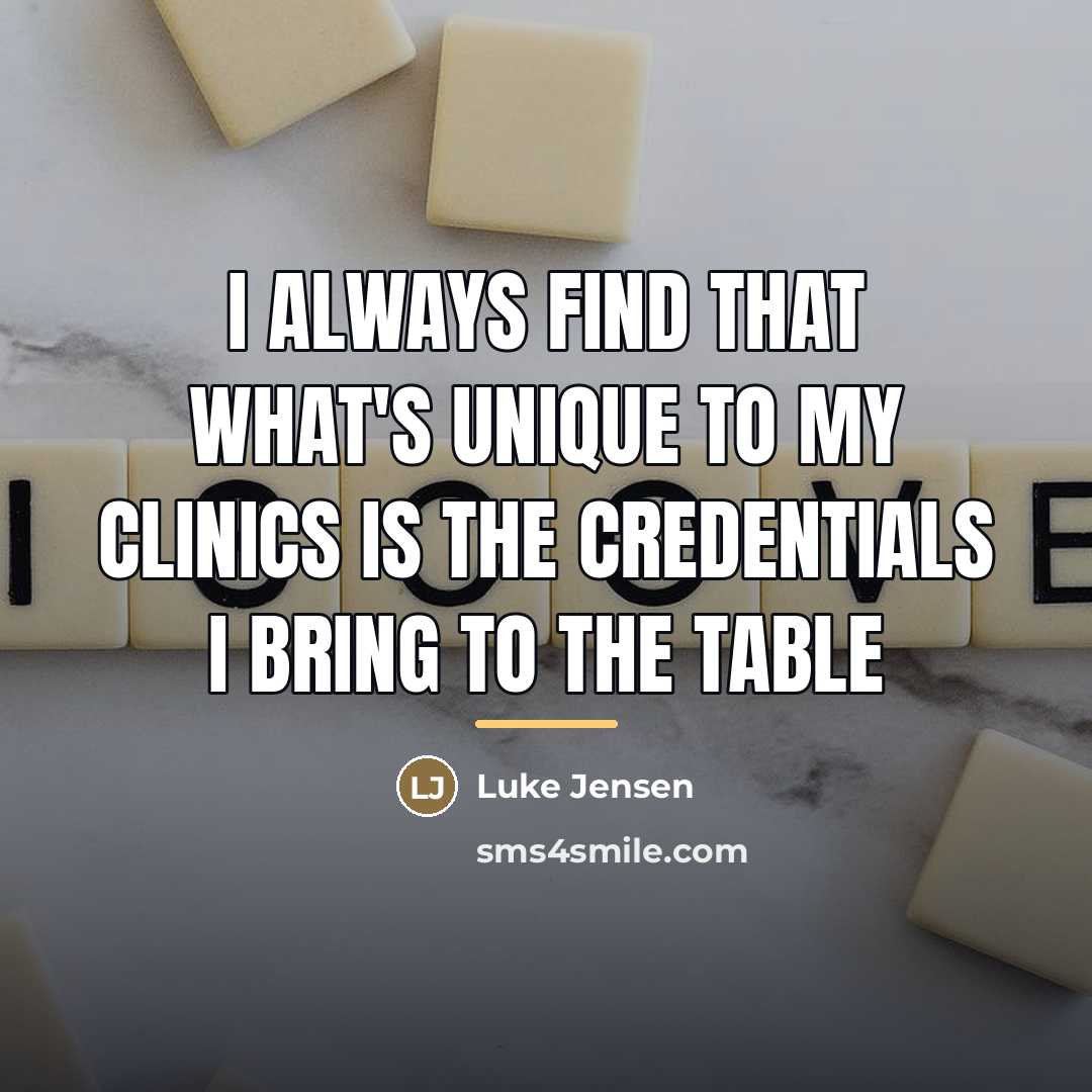“I always find that what's unique to my clinics is…” quote by Luke Jensen