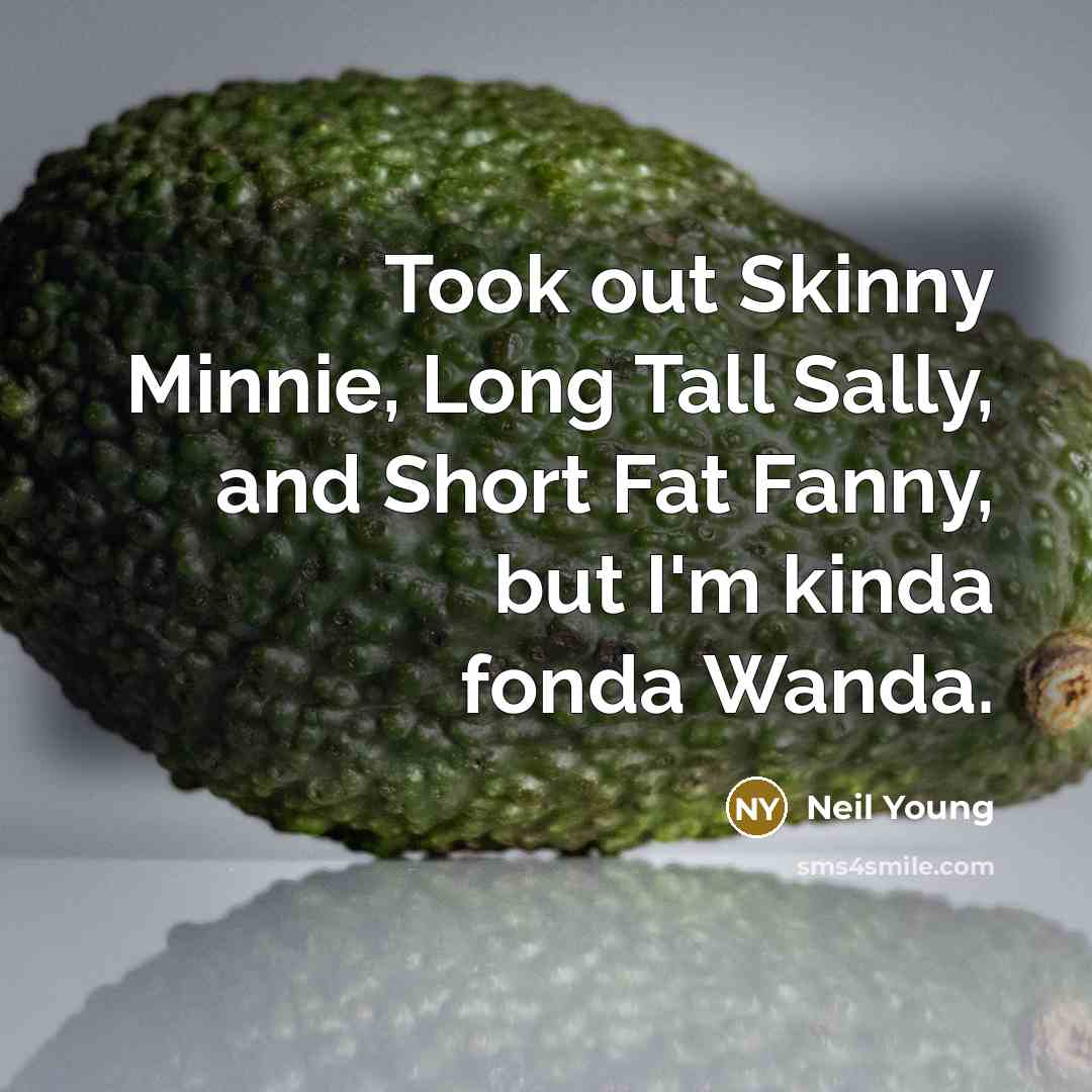 “Took out Skinny Minnie, Long Tall Sally, and Short Fat…” quote by Neil Young