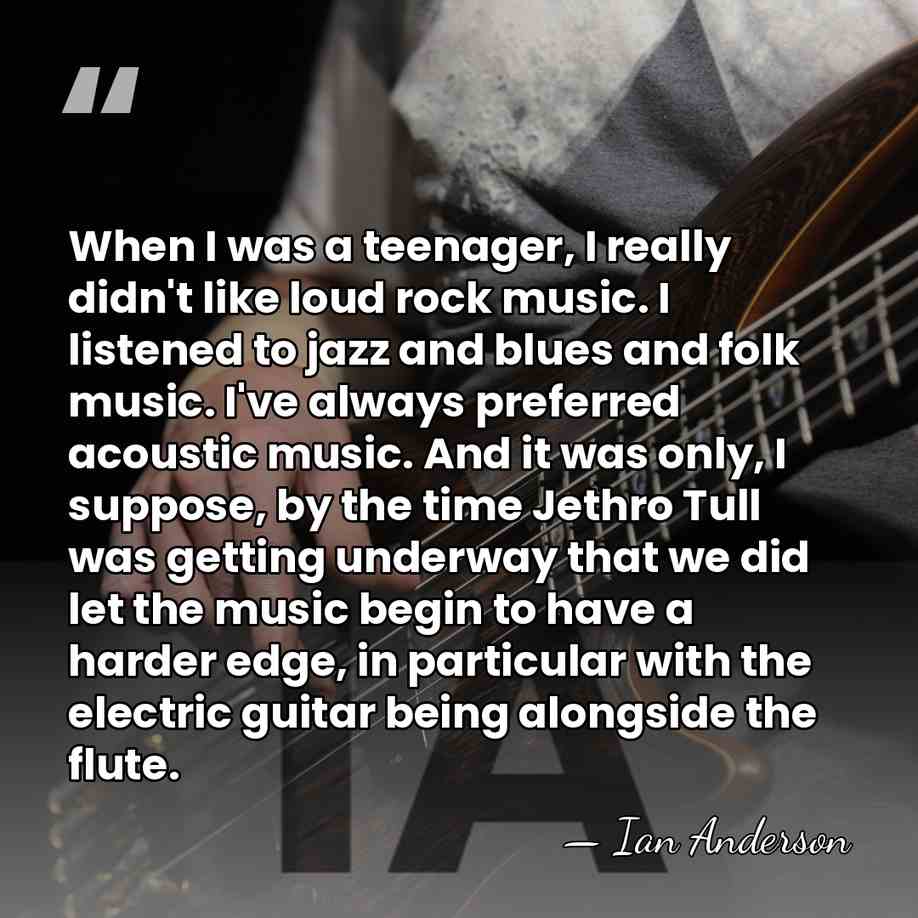 When I was a teenager, I really didn't like loud rock music.&hellip; - Ian Anderson