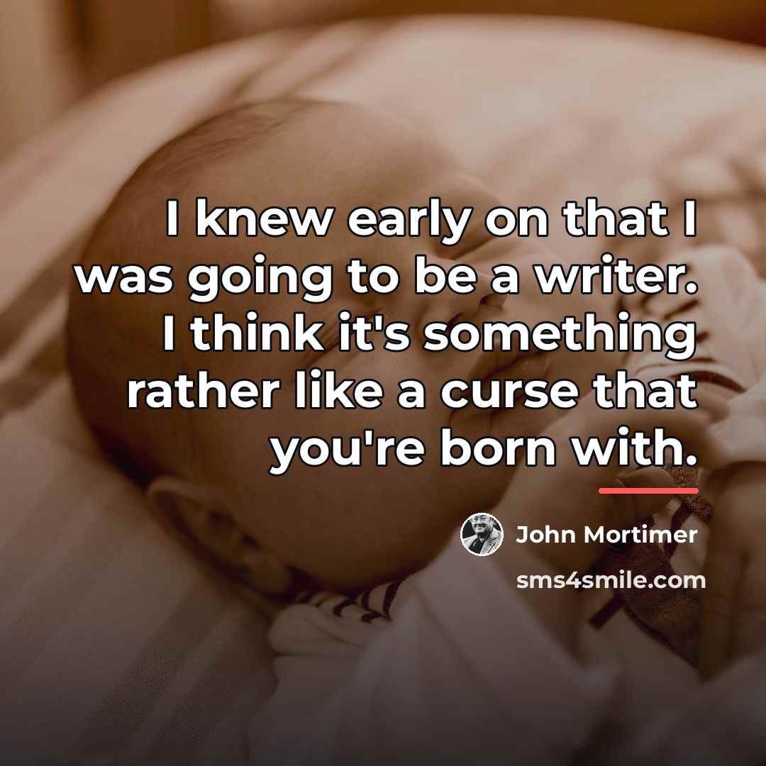 “I knew early on that I was going to be…” quote by John Mortimer