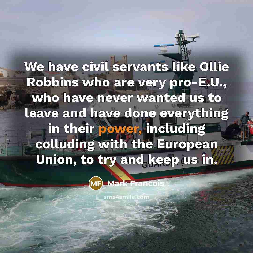 “We have civil servants like Ollie Robbins who are very…” quote by Mark Francois