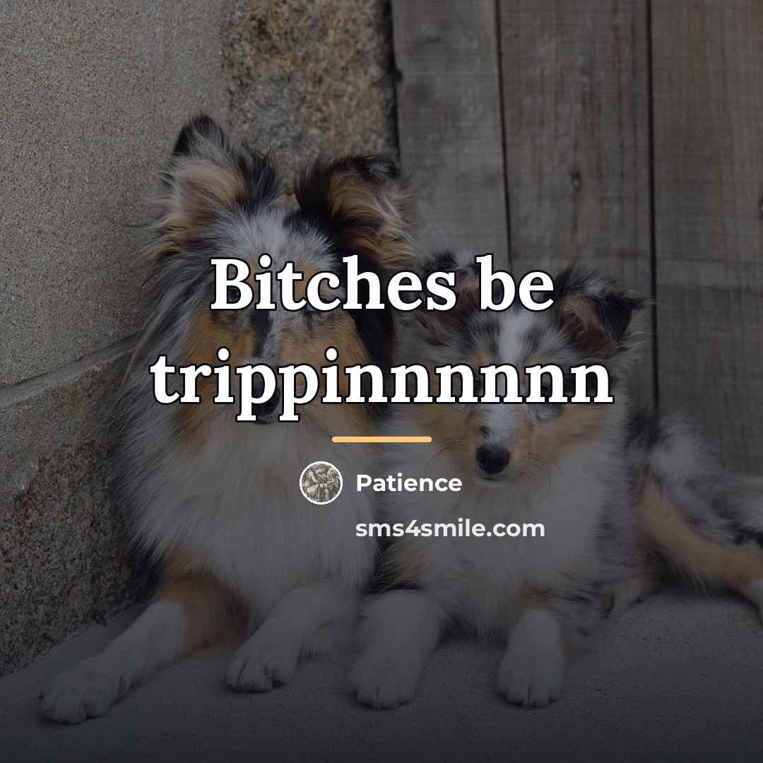 “Bitches be trippinnnnnn…” quote by Patience