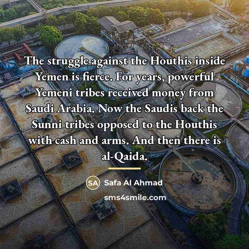 “The struggle against the Houthis inside Yemen is fierce. For…” quote by Safa Al Ahmad