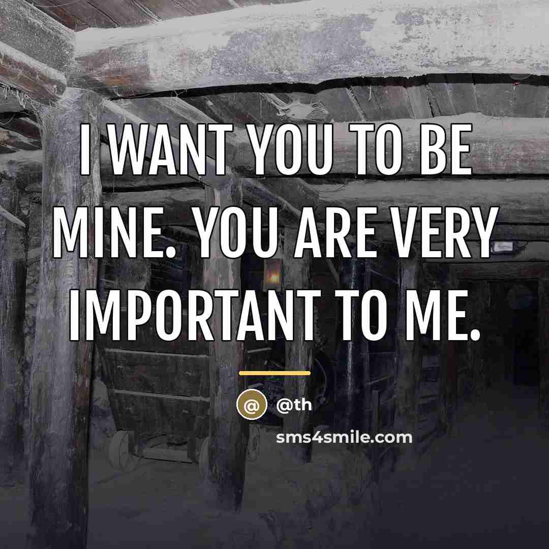 “I want you to be mine. You are very important…” quote by @th