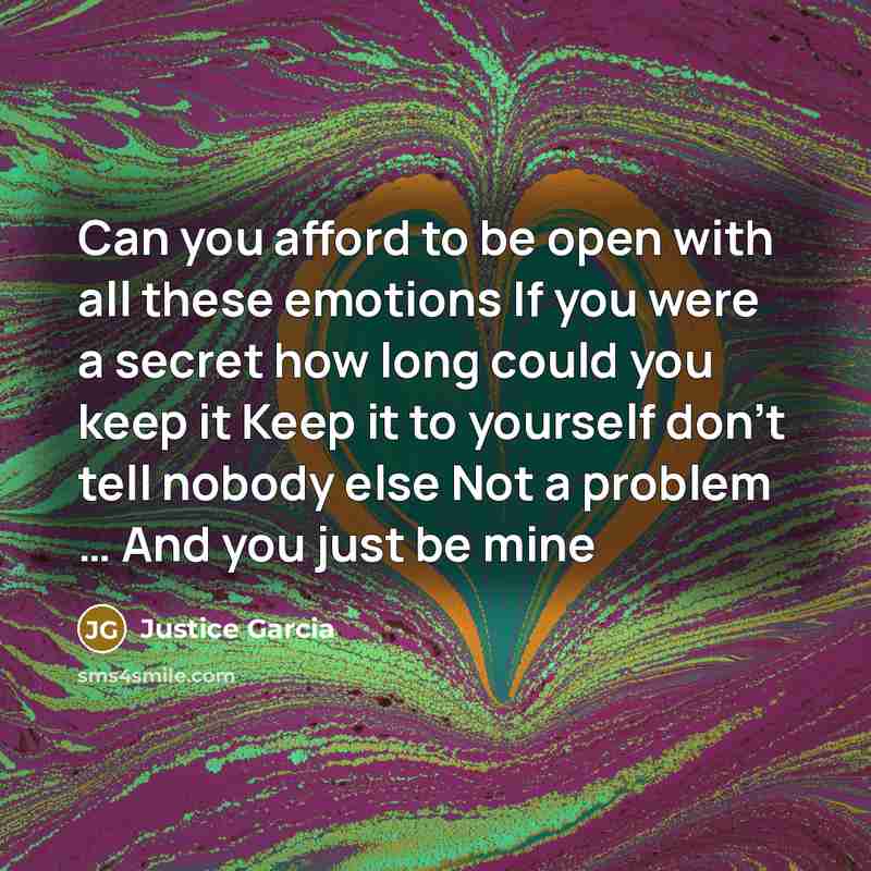 “Can you afford to be open with all these emotions…” quote by Justice Garcia