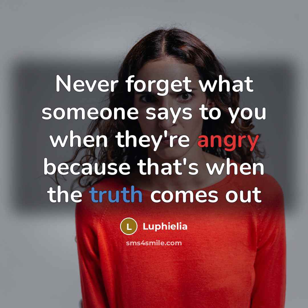 “Never forget what someone says to you when they're angry…” quote by Luphielia